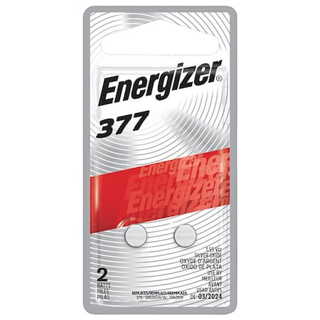 Energizer Energizer Silver Oxide 377 1.5 V Electronic/Watch Battery 2 pk 377BPZ-2